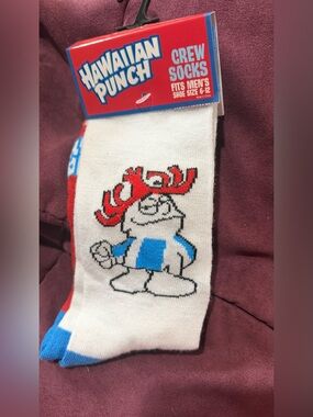 Hawaiian Punch Punchy Crew Socks Men’s Size 6–12 NWT